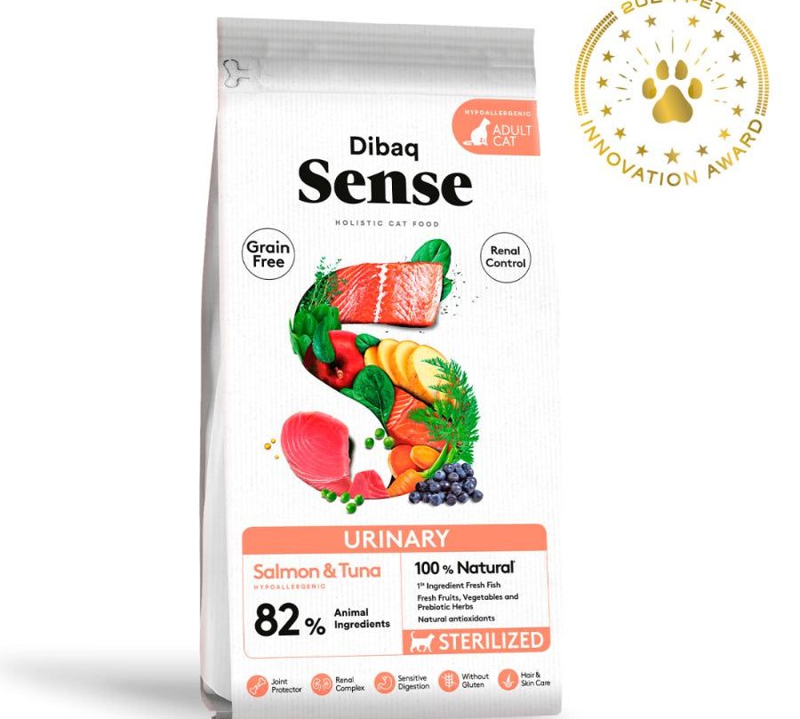 Dibaq Sense Adulto Cat Grain Free Urinary 1.5kg: alimento hipoalergénico sin cereales para gatos adultos. Con salmón y atún, apoyo urinario y Omega 3.