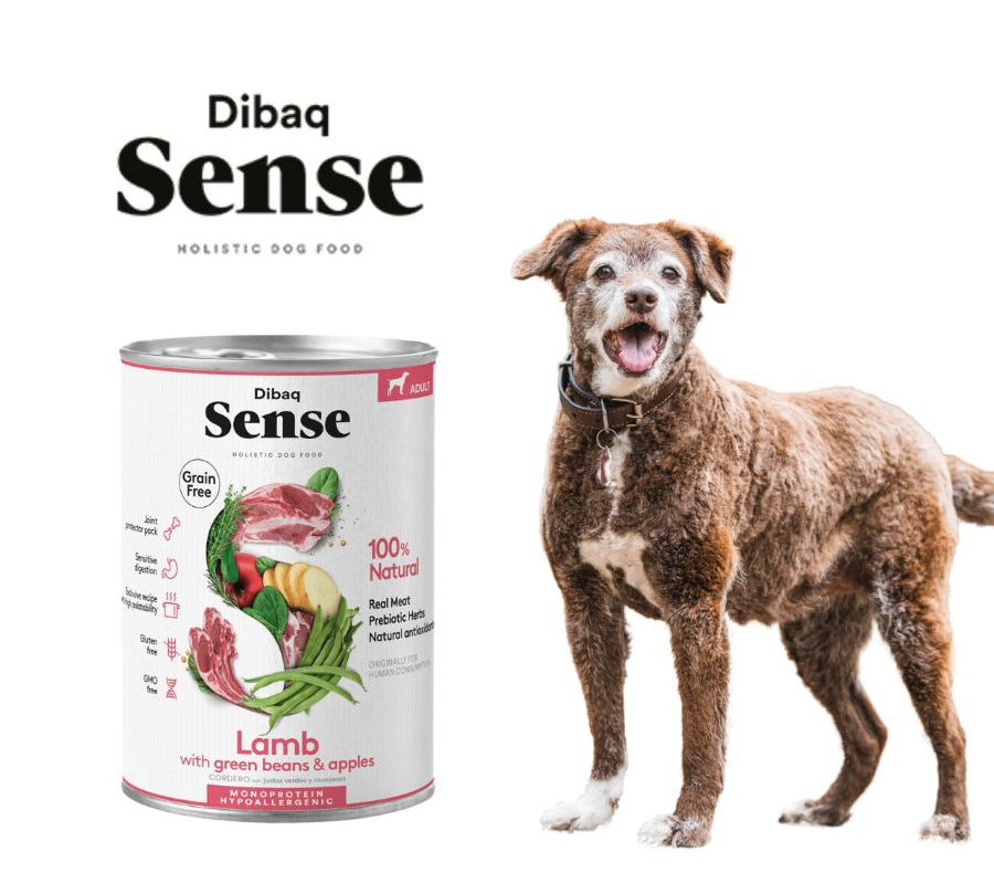 Dibaq Sense Alimento Húmedo Cordero Lata: Nutrición hipoalergénica para perros. ¡Sabores naturales para su bienestar!