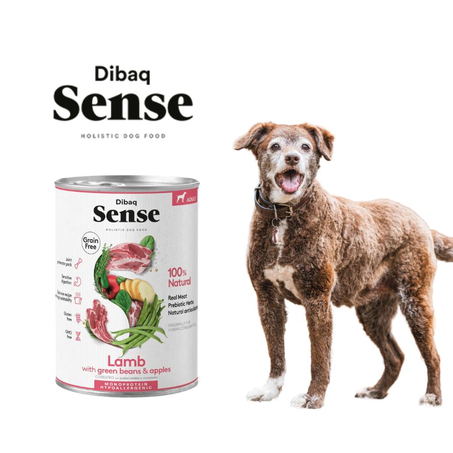 Dibaq Sense Alimento Húmedo Cordero Lata: Nutrición hipoalergénica para perros. ¡Sabores naturales para su bienestar!