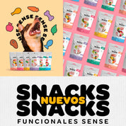 Snack Funcional Gastrointestinal de Pollo Dibaq Sense, ideal para perros con digestiones sensibles, elaborado con pollo fresco y plantas digestivas.