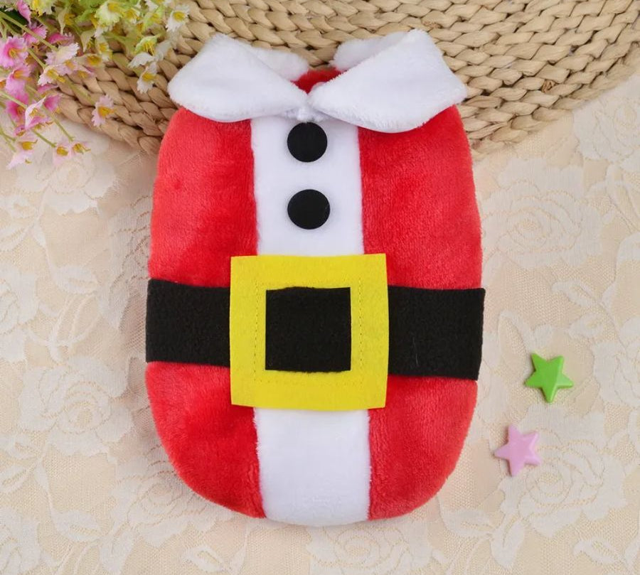 Disfraz de Viejito Pascuero para Perros y Gatos 🎅, confeccionado en 100% algodón suave y cómodo. Perfecto para celebrar la Navidad en familia.
