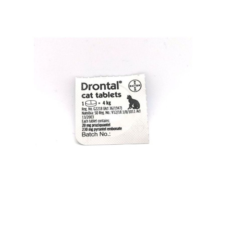Drontal Antiparasitario Gatos 1 Comprimido, elimina nemátodos y tenias con una sola dosis. Seguro, efectivo y fácil de administrar. Bpets