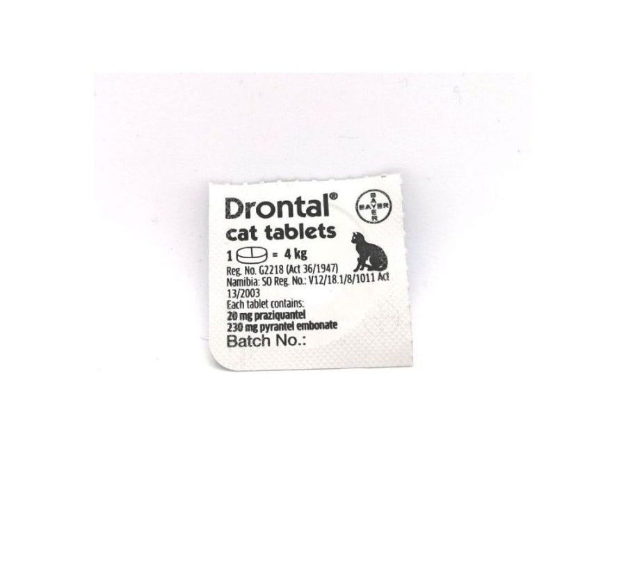 Drontal Antiparasitario Gatos 1 Comprimido, elimina nemátodos y tenias con una sola dosis. Seguro, efectivo y fácil de administrar. Bpets