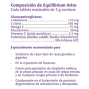 Equilibrium Artro 60 Comprimidos para Perros suplemento articular con glucosamina, Omega 3 y vitaminas para movilidad y cartílago saludable.