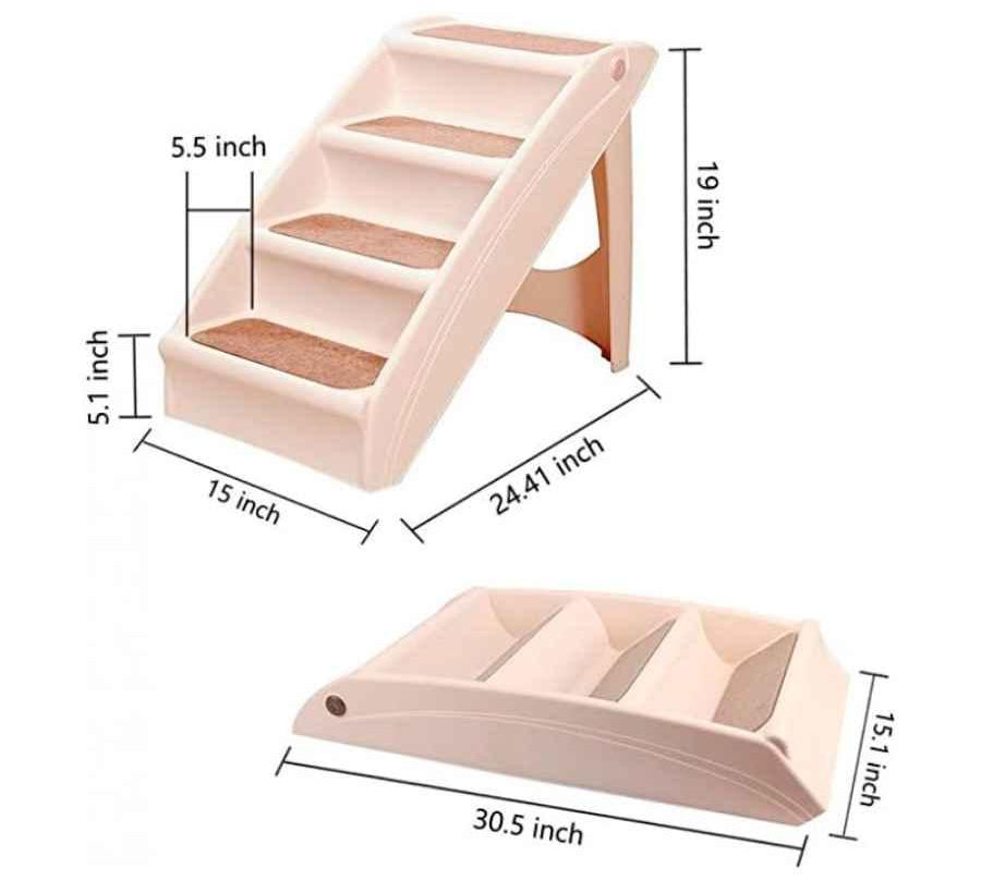 Escalera para Mascotas My Good Pet, resistente y ligera, con peldaños antideslizantes para la seguridad de tus mascotas.