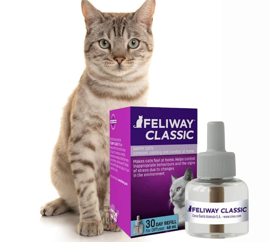 Feliway Classic Repuesto 48 ML ayuda a mantener la calma de tu gato, reduciendo el estrés y promoviendo un ambiente seguro durante todo el mes.