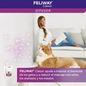 Feliway Classic Spray 60ml 🐱 reduce el estrés en gatos durante viajes y en casa. Ideal para prevenir marcaje por orina o arañazos. Fácil y seguro de usar.