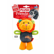 Gigwi Peluche Plush Friendz León Talla M juguete suave con sonido, resistente y seguro. Ideal para morder, jugar y acurrucarse.