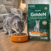 GoldeN Gatos Adultos Pollo y Arroz 3kg Alimento premium con 31% proteína, complejo de 6 vegetales y 3.990 kcal/kg.