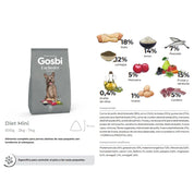 Gosbi Exclusive Diet Mini 2 Kg alimento light para perros pequeños con sobrepeso, rico en fibra, proteínas digestibles y prebióticos para una salud integral. B-Pets