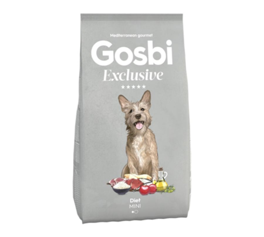 Gosbi Exclusive Diet Mini 2 Kg alimento light para perros pequeños con sobrepeso, rico en fibra, proteínas digestibles y prebióticos para una salud integral. B-Pets