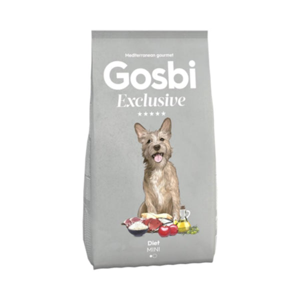 Gosbi Exclusive Diet Mini 2 Kg alimento light para perros pequeños con sobrepeso, rico en fibra, proteínas digestibles y prebióticos para una salud integral. B-Pets