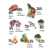 Gosbi Exclusive Grain Free Adult Mini 2kg, con salmón y cordero frescos, sin cereales, ideal para perros pequeños. Alta palatabilidad y fácil digestión.