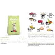 Gosbi Exclusive Lamb Mini 2 Kg, con cordero como ingrediente principal. Alta digestibilidad, sin cereales y con condroprotectores añadidos. B-Pets