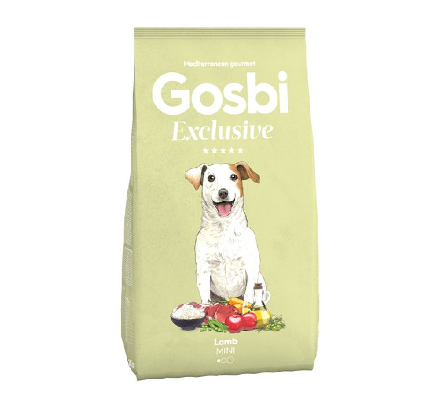 Gosbi Exclusive Lamb Mini 2 Kg, con cordero como ingrediente principal. Alta digestibilidad, sin cereales y con condroprotectores añadidos. B-Pets