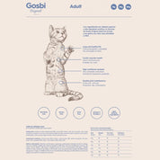Gosbi Original Cat Adult 12Kg, alimento natural y nutritivo para gatos adultos, con proteínas de alta calidad y sin gluten para una vida saludable.