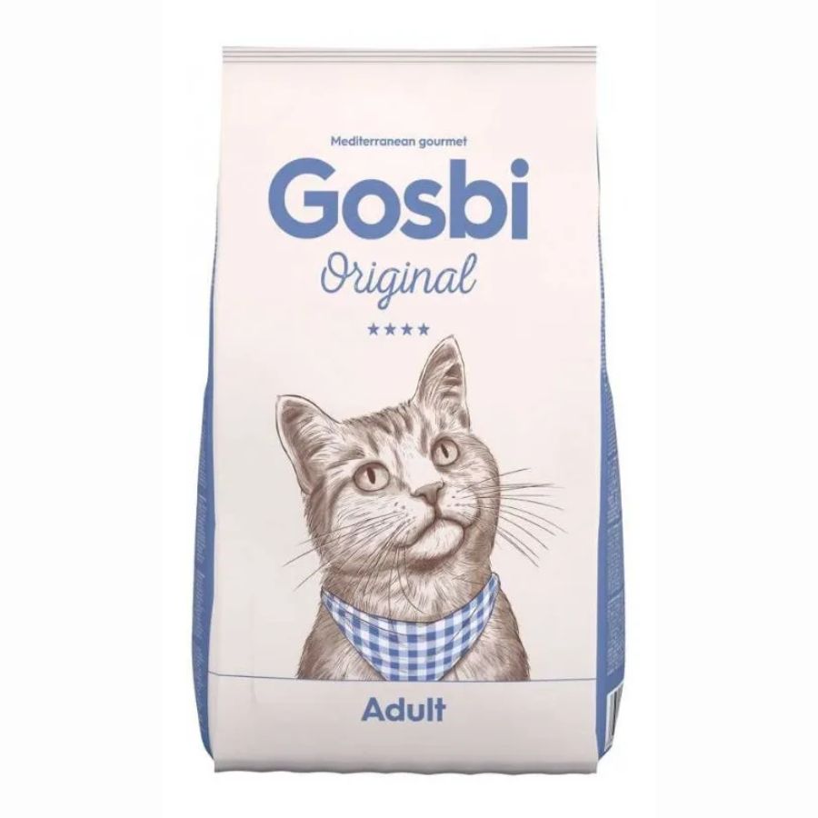 Gosbi Original Cat Adult 12Kg, alimento natural y nutritivo para gatos adultos, con proteínas de alta calidad y sin gluten para una vida saludable.