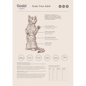Gosbi Original Cat Grain Free Adult 3 Kg, sin cereales, rico en proteínas y probióticos, ideal para una digestión saludable y vitalidad diaria. B-Pets