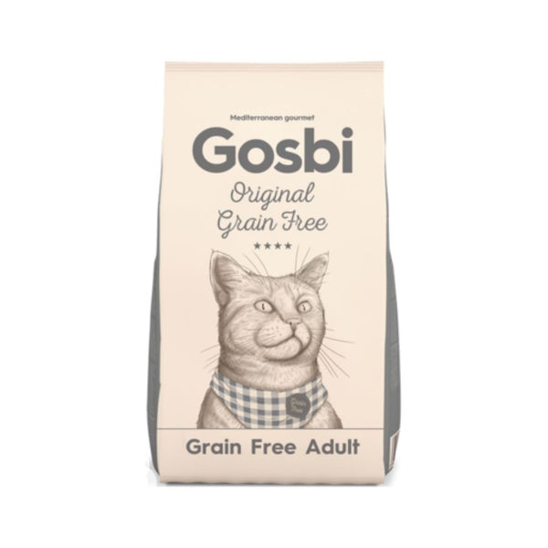 Gosbi Original Cat Grain Free Adult 3 Kg, sin cereales, rico en proteínas y probióticos, ideal para una digestión saludable y vitalidad diaria. B-Pets