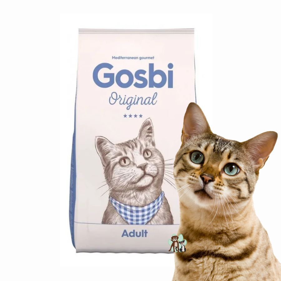 Gosbi Original Cat Adult 3Kg, alimento natural y nutritivo para gatos adultos, con proteínas de alta calidad y sin gluten para una vida saludable.