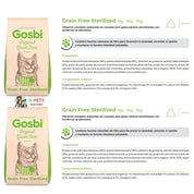 Gosbi Original Cat Grain Free Sterilized 7 Kg alimento sin cereales para gatos esterilizados, con bajo contenido en grasa y fibra para controlar el apetito.