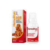 Hemolitan 30 ml suplemento hematopoyético con hierro, vitaminas B y ácido fólico. Ideal para animales en crecimiento, recuperación o con anemia. B-Pets