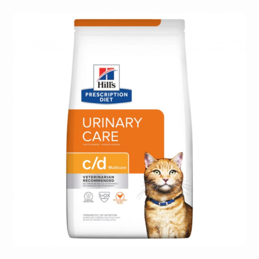 Hills C/D Gato Cuidado Urinario 3,8 kg ayuda a disolver cálculos y reduce su recurrencia. Con pollo, S+OXSHIELD y soporte clínico urinario.
