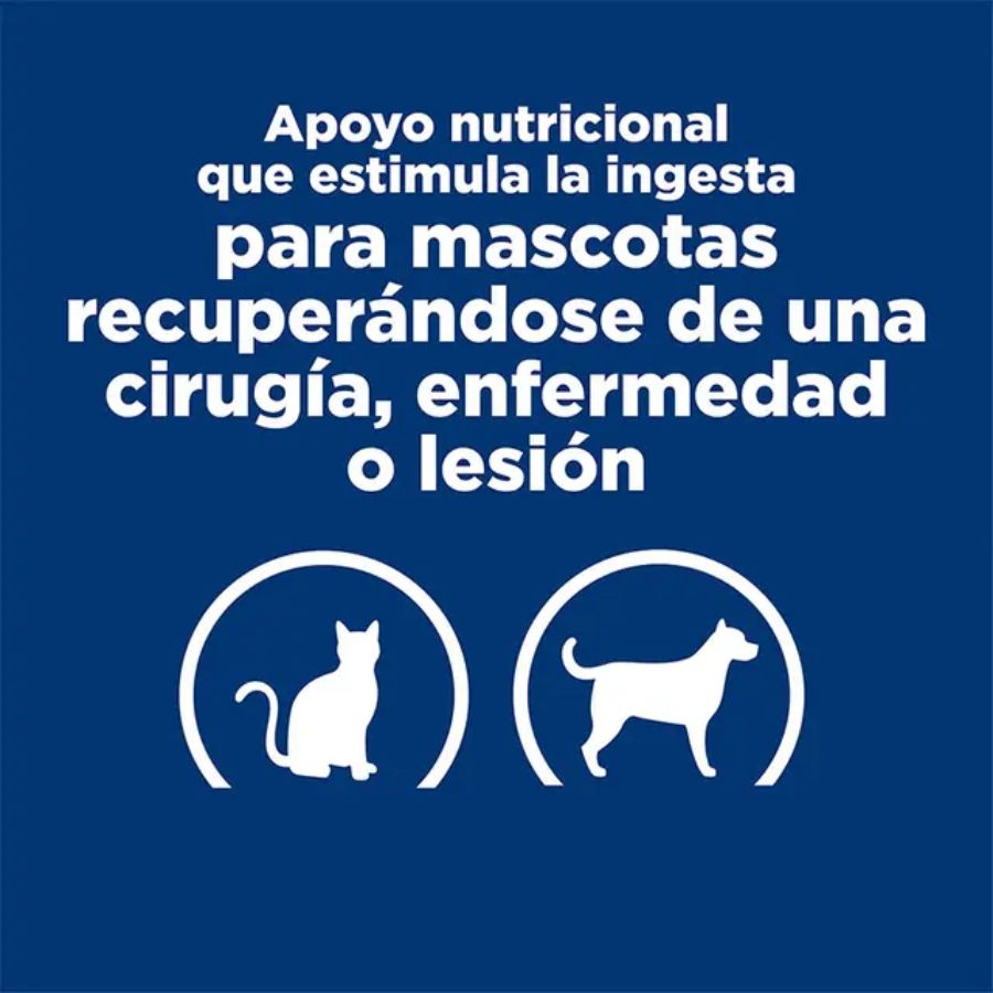 Hills Lata a/d Urgent Care 156GR soporte nutricional intensivo para recuperación post cirugía o enfermedad, alta energía y gran palatabilidad.