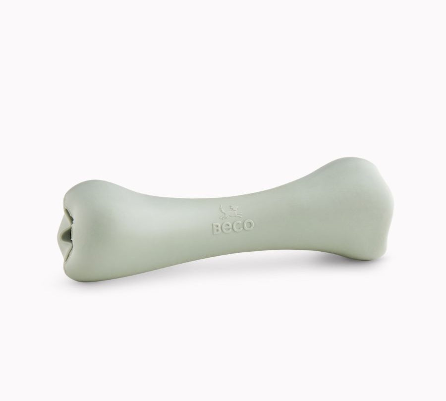 Hueso de Goma Natural para Premios Beco 🦴, ideal para masticadores intensos. Rellenable y con aroma a vainilla, para una experiencia de juego segura y duradera.