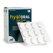 Hyaloral Razas Grandes y Gigantes 120 comprimidos, condroprotector avanzado para perros de gran tamaño. Mejora la movilidad y protege las articulaciones.