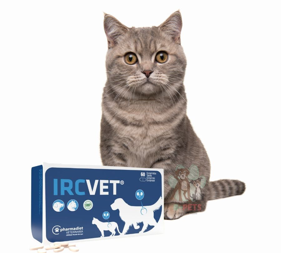 IRC VET 60 Comprimidos, suplemento renal con resveratrol y vitaminas del grupo B, protege las células renales y mejora la vitalidad de tu mascota.