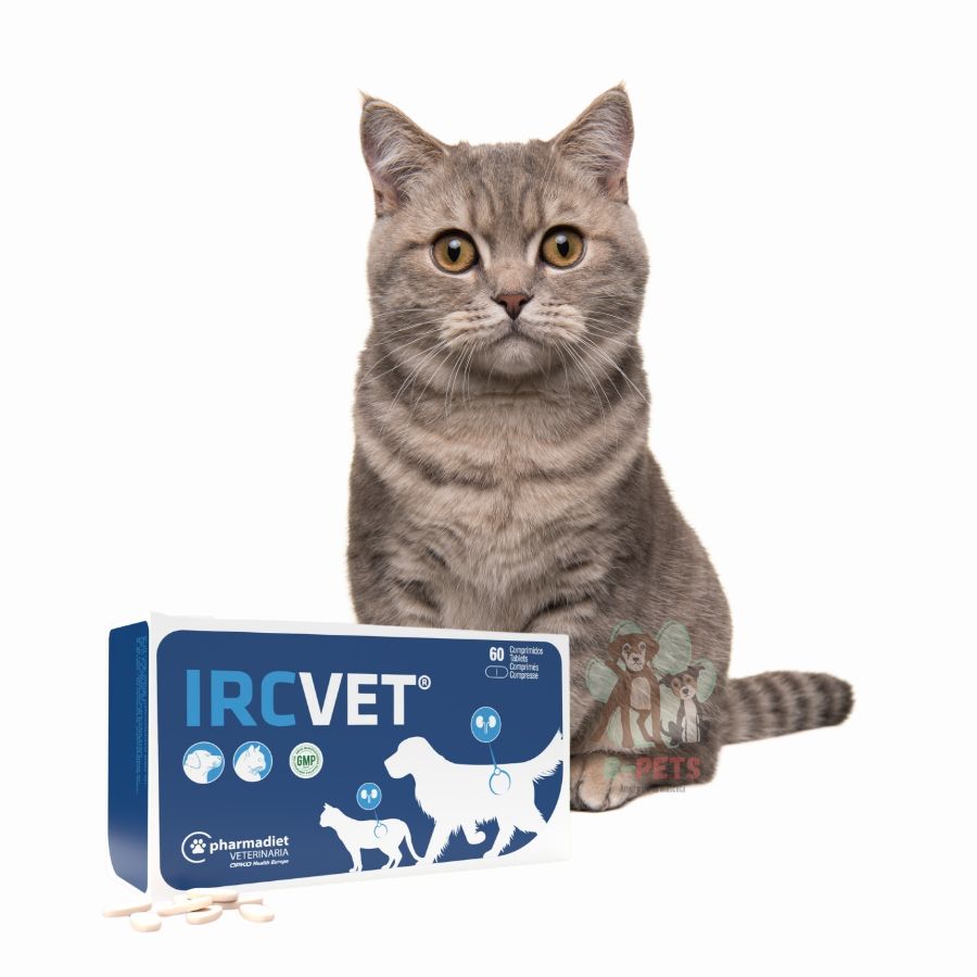 IRC VET 60 Comprimidos, suplemento renal con resveratrol y vitaminas del grupo B, protege las células renales y mejora la vitalidad de tu mascota.