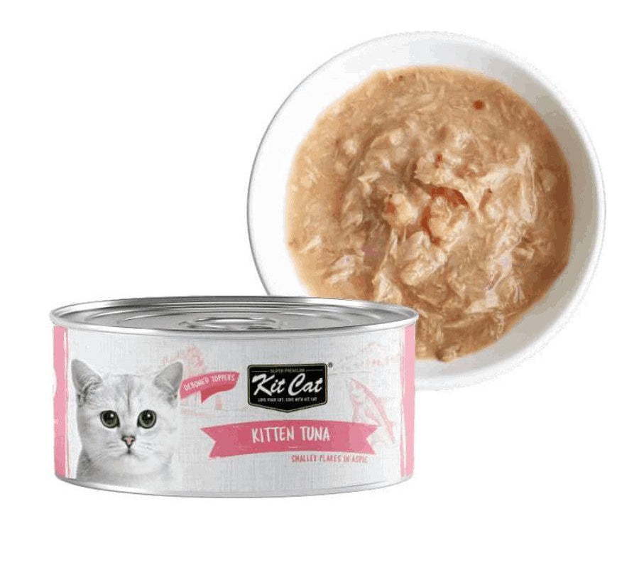 Kit Cat Deboned Kitten Tuna Flakes Toppers: Comida complementaria para gatitos. 🐱 Nutrición óptima y deliciosa, ideal desde los 2 meses. Combinable con pienso seco