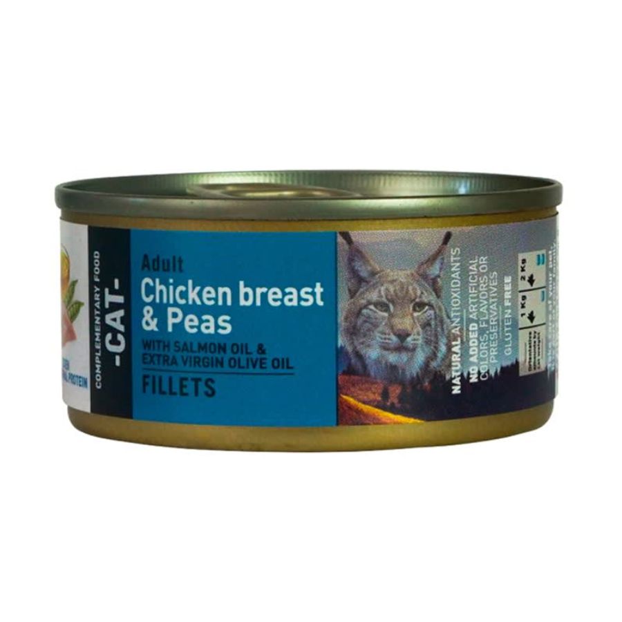 Bravery Pollo y Arvejas 🐱 es un alimento húmedo natural para gatos adultos, con proteína de pollo, arvejas y aceites saludables. Sin granos ni aditivos.