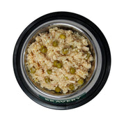 Bravery Pollo y Arvejas 🐱 es un alimento húmedo natural para gatos adultos, con proteína de pollo, arvejas y aceites saludables. Sin granos ni aditivos.