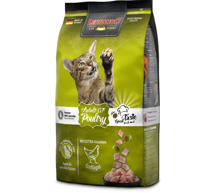 Alimento premium sin cereales para gatos adultos, rico en proteínas de ave, piel saludable y sistema inmunológico fuerte. bpets.cl
