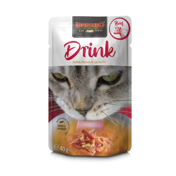 Incrementa la hidratación de tu gato con Leonardo Drink Carne: un delicioso suplemento líquido que promueve la ingesta de fluidos y apoya la salud urinaria. 🥩💧 Perfecto para gatos que consumen alimentos secos.