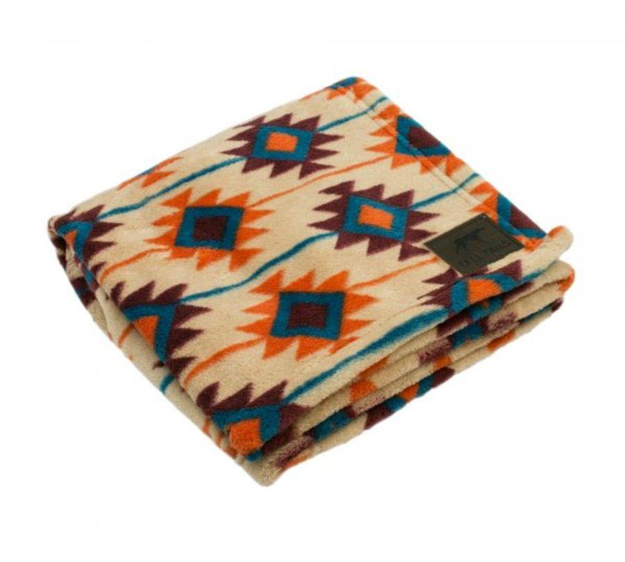 Manta Polar Southwest L, suave y acogedora, ideal para mascotas pequeñas. Protege muebles, fácil de lavar, y perfecta para viajes. Dimensiones 76 x 102 cm.