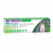 NexGard Combo Antiparasitario para Gatos de 0,8 a 2,5 kg elimina pulgas, garrapatas y gusanos con una aplicación tópica mensual segura y eficaz.