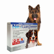 Nexgard 25 a 50 kg 3 comprimidos elimina pulgas, garrapatas y ácaros con acción rápida y sabor a carne. Protección eficaz por 30 días en un solo comprimido.