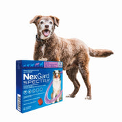 Nexgard Spectra 15.1 a 30 kg 3 comprimidos, antiparasitario masticable con sabor a carne que protege contra pulgas, garrapatas y parásitos internos por 1 mes.