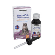 NutraVet Hepático para Gatos suplemento líquido con cardo mariano, antioxidantes y colina. Apoya la función hepática y la eliminación de toxinas.