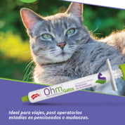 Ohm Pasta Para Gatos - Modulador De Ansiedad, fórmula natural con triptófano, valeriana y teanina. Ayuda a reducir el estrés y mejora la conducta felina.