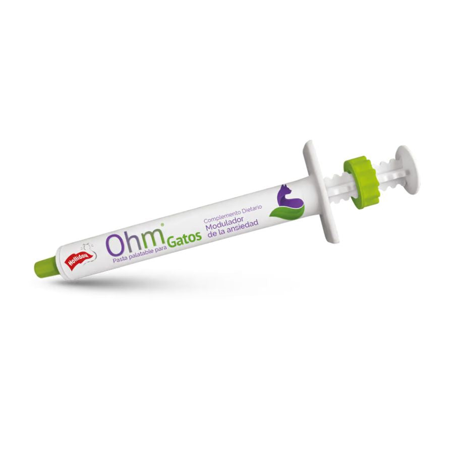 Ohm Pasta Para Gatos - Modulador De Ansiedad, fórmula natural con triptófano, valeriana y teanina. Ayuda a reducir el estrés y mejora la conducta felina.