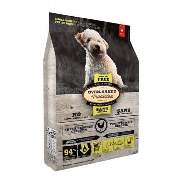 Oven-Baked Grain Free Adult Small Breeds Pollo Deshuesado: Alimento libre de granos para perros adultos de razas pequeñas, con un alto contenido de proteínas de calidad y cocido lentamente en horno. ¡La elección ideal para la salud de tu mascota! 🐾🐶