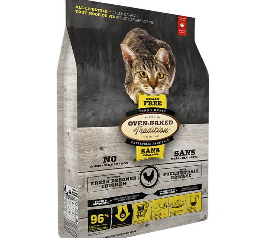 Oven-Baked Grain Free Pollo para Gato 4,54 Kg alimento horneado sin granos, alto en proteínas animales y bajo índice glucémico para gatos de todas las edades.