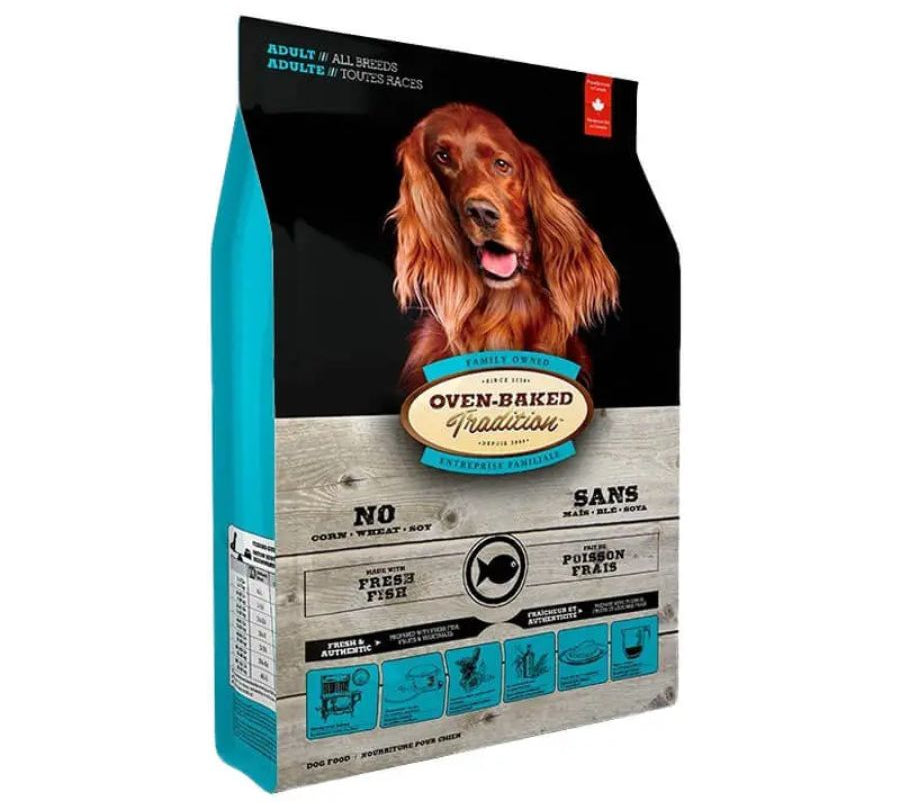Oven-Baked Tradition Adult All Breeds Fish: Alimento para perros adultos de todas las razas, cocido lentamente en horno. Con pescado fresco y granos integrales, sin conservantes artificiales. 🐶🐟🌾