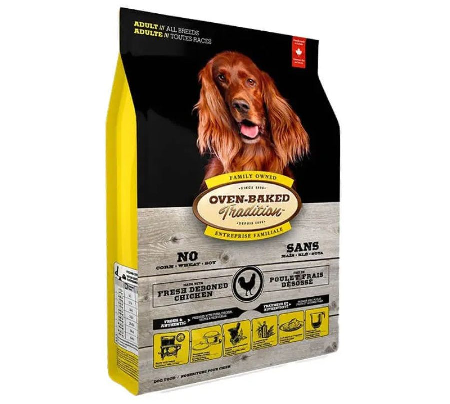 Oven-Baked Tradition Adult All Breeds Chicken: Alimento para perros adultos de todas las razas, cocido en horno para máxima nutrición. Con pollo fresco, granos integrales, sin conservantes artificiales. 🐶🍗🌾
