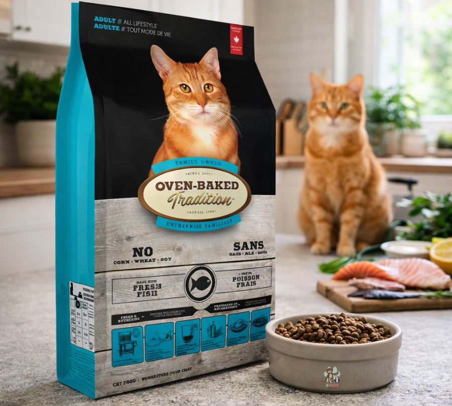 Oven-Baked Tradition Fish para Gatos: Cocinado en horno, rico en pescado, ideal para gatos adultos. Natural y sin conservantes.