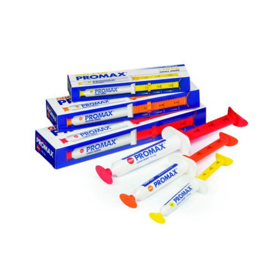 PROMAX 18 ml para perros de razas medianas 🐶 es un antidiarreico de triple acción con probióticos y prebióticos. Restaura la salud intestinal de forma rápida y segura.